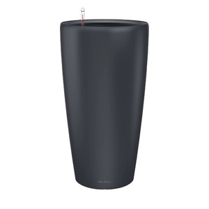 фото Кашпо Lechuza Rondo Complete basalt gray matt, D32xH56 см